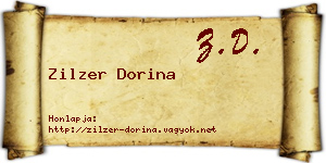 Zilzer Dorina névjegykártya